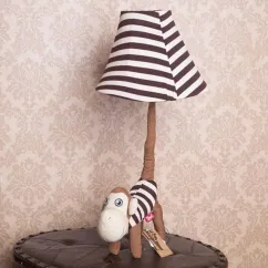 Fabric Animal Table Lamp Cartoon Style Monkey Cat Bedside Night Desk Light 4