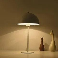 Modern Bedroom Bedsides Table Light Painted Metal Mushroom Lampshade Study Room Desk Lamps Recreation Table Lighting Fixture 11