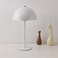 Modern Bedroom Bedsides Table Light Painted Metal Mushroom Lampshade Study Room Desk Lamps Recreation Table Lighting Fixture 10