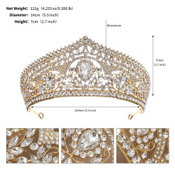 Wedding Bride Wedding Dress Headwear Crown Alloy Rhinestone Tiaras Women's Classic Party Dress Accessories