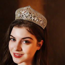 Wedding Bride Wedding Dress Headwear Crown Alloy Rhinestone Tiaras Women's Classic Party Dress Accessories