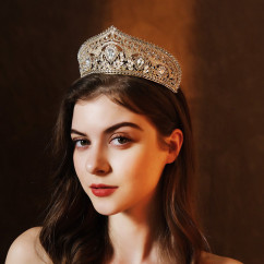 Wedding Bride Wedding Dress Headwear Crown Alloy Rhinestone Tiaras Women's Classic Party Dress Accessories