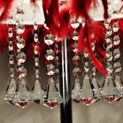 Modern Colored Feather Bedroom Bedsides Table Lights Wedding Crystal Hanging table Lamps Study Room Desk Lighting Fixtures 21