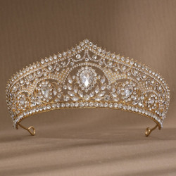 Wedding Bride Wedding Dress Headwear Crown Alloy Rhinestone Tiaras Women's Classic Party Dress Accessories