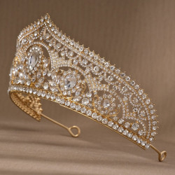 Wedding Bride Wedding Dress Headwear Crown Alloy Rhinestone Tiaras Women's Classic Party Dress Accessories