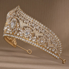 Wedding Bride Wedding Dress Headwear Crown Alloy Rhinestone Tiaras Women's Classic Party Dress Accessories