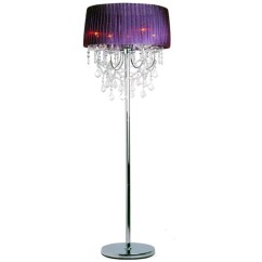 Modern Crystal Living Room Floor Lamp European Fabric Lampshade crystal hanging Bedroom Bedsides crystal Floor Fixtures 1