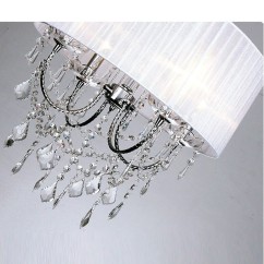 Modern Crystal Living Room Floor Lamp European Fabric Lampshade crystal hanging Bedroom Bedsides crystal Floor Fixtures 8