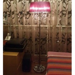 Modern Crystal Living Room Floor Lamp European Fabric Lampshade crystal hanging Bedroom Bedsides crystal Floor Fixtures 11
