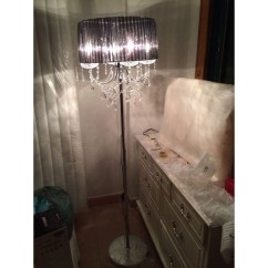 Modern Crystal Living Room Floor Lamp European Fabric Lampshade crystal hanging Bedroom Bedsides crystal Floor Fixtures 12