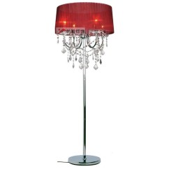 Modern Crystal Living Room Floor Lamp European Fabric Lampshade crystal hanging Bedroom Bedsides crystal Floor Fixtures 14