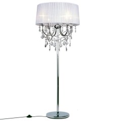 Modern Crystal Living Room Floor Lamp European Fabric Lampshade crystal hanging Bedroom Bedsides crystal Floor Fixtures 15