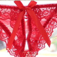 3 Pieces Women's G-strings & Thongs Panties Ultra Sexy Lace Pearl Panty Low Waist One-Size 18