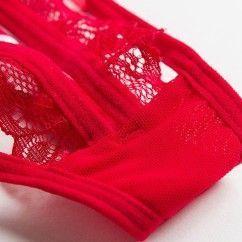 3 pcs Women’s Pearl G-Strings Thongs Panties red 1