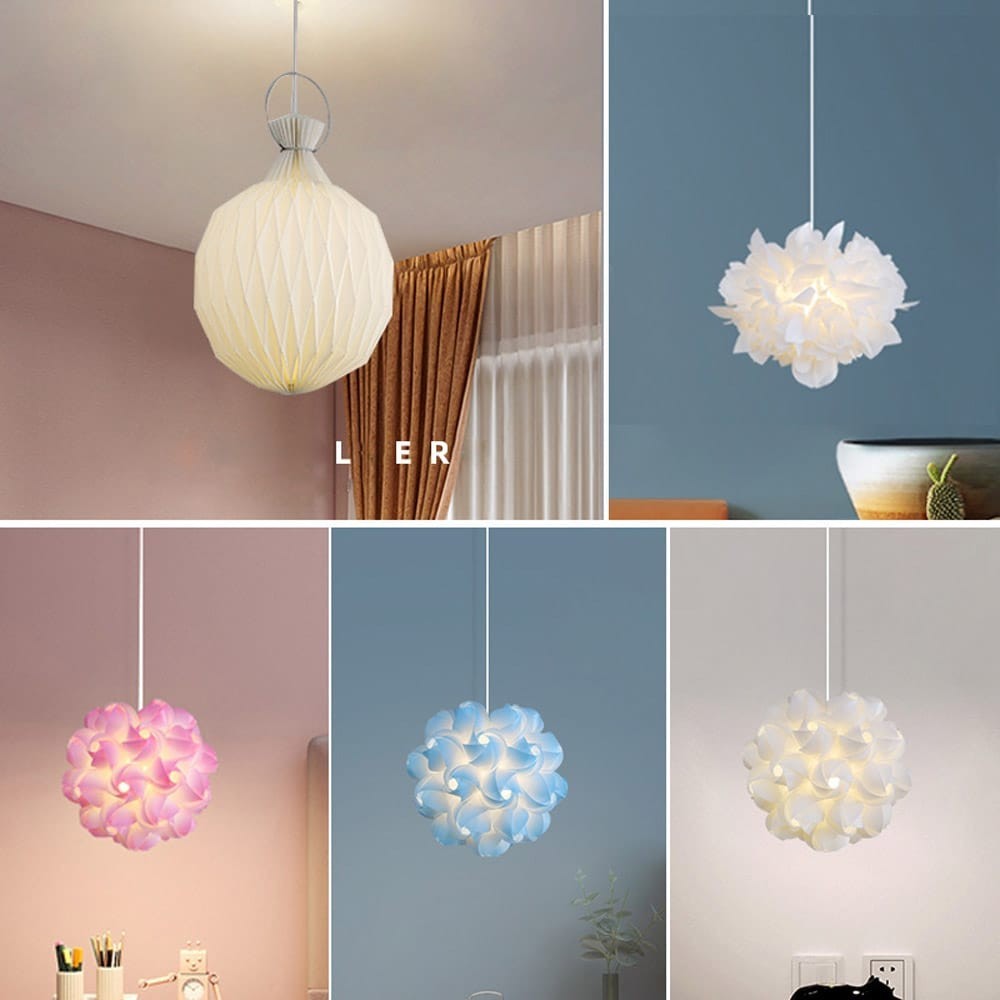 Acrylic Flower Shape Suspension Light Chandelier Design Fancy Ceiling Pendant Lamp Bedroom Light Cafe Hanging Lamps Model A
