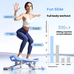 Stepper for Exercise at Home with Resistance Bands Versatile Slide Machine