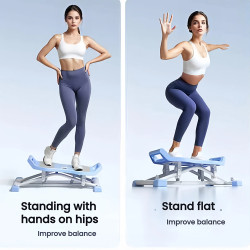 Stepper for Exercise at Home with Resistance Bands Versatile Slide Machine