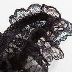 3 pcs Women’s Pearl G-Strings Thongs Panties Black 2