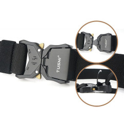 Elastic Jeans Belt For Men Aluminum Alloy Pluggable Buckle Training Tactical Belts Comfortable High Quality Male Belt