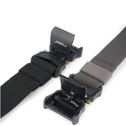 Elastic Jeans Belt For Men Aluminum Alloy Pluggable Buckle Training Tactical Belts Comfortable High Quality Male Belt
