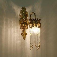 26 Luxury H65 Copper Crystal Bedroom Bedside Wall Lamp Villa French Study Room Wall Lighting Fixtures oovov.com img 10