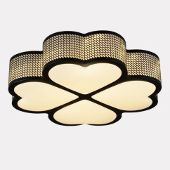 Modern LED Kids Bedroom Ceiling Lamp Aluminum Four Leaf Clover Living Room Ceiling Lights Acrylic Panel Study Room Ceiling Lamp