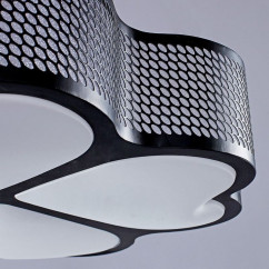 Modern LED Kids Bedroom Ceiling Lamp Aluminum Four Leaf Clover Living Room Ceiling Lights Acrylic Panel Study Room Ceiling Lamp