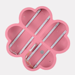 Modern LED Kids Bedroom Ceiling Lamp Aluminum Four Leaf Clover Living Room Ceiling Lights Acrylic Panel Study Room Ceiling Lamp