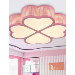 Modern LED Kids Bedroom Ceiling Lamp Aluminum Four Leaf Clover Living Room Ceiling Lights Acrylic Panel Study Room Ceiling Lamp