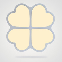 Modern LED Kids Bedroom Ceiling Lamp Aluminum Four Leaf Clover Living Room Ceiling Lights Acrylic Panel Study Room Ceiling Lamp