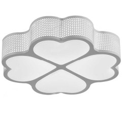 Modern LED Kids Bedroom Ceiling Lamp Aluminum Four Leaf Clover Living Room Ceiling Lights Acrylic Panel Study Room Ceiling Lamp