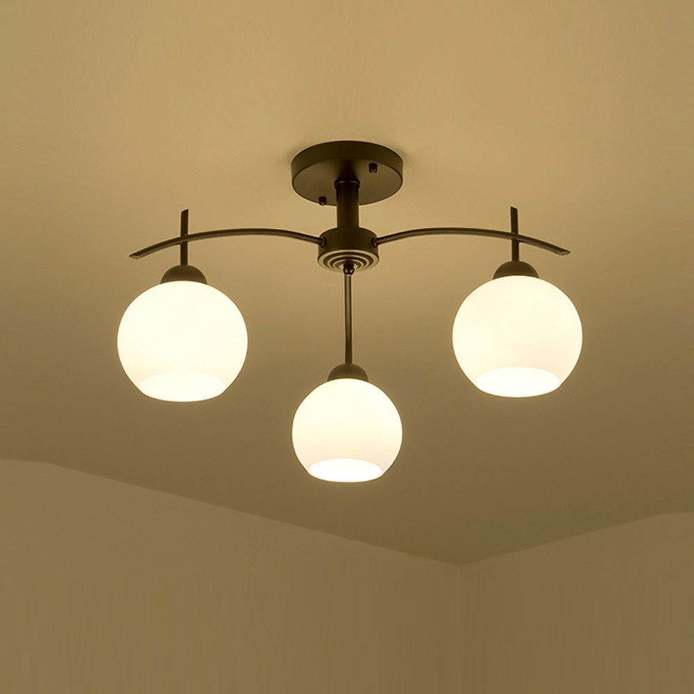 Modern Glass Shade Bedroom Ceiling Light Creative Dining Room Restaurant Ceiling Lamp Study Room Ceiling Lamps