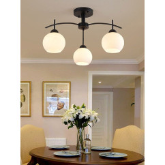 Modern Glass Shade Bedroom Ceiling Light Creative Dining Room Restaurant Ceiling Lamp Study Room Ceiling Lamps