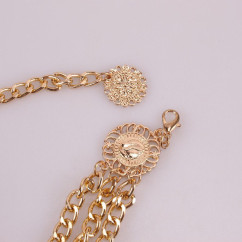 Boho Sexy Sunflower Queen Head Coin Tassel Pendant Waist Belly Belt Chain Women Summer Bikini Rave Body Jewelry Accessories