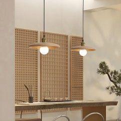 28 Natural Wood Pendant Light, Suitable for Dining Room, Living Room, and Bedroom, Modern Minimalist Style oovov.com img 17