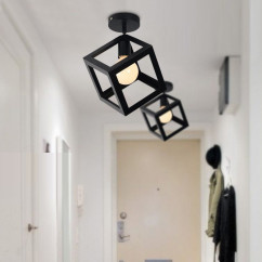 Vintage Metal Porch Ceiling Lamp American Loft Balcony Corridor Ceiling Light Country Rustic Hallway Ceiling Lighting Fixtures