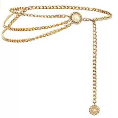 Boho Sexy Sunflower Queen Head Coin Tassel Pendant Waist Belly Belt Chain Women Summer Bikini Rave Body Jewelry Accessories