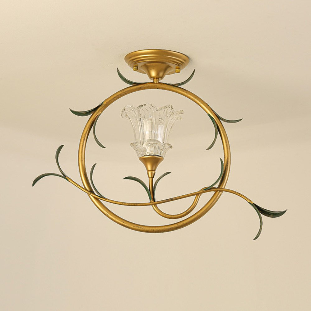 Golden Flower Entrance Ceiling Lamp Cafe Bar Dining Room Balcony Corridor Ceiling Light Golden Flower Entrance Ceiling Lamp Cafe Bar Dining Room Balcony Corridor Ceiling Light