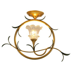 Golden Flower Entrance Ceiling Lamp Cafe Bar Dining Room Balcony Corridor Ceiling Light