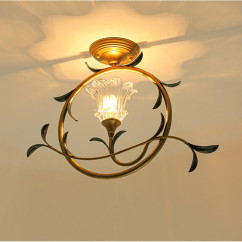 Golden Flower Entrance Ceiling Lamp Cafe Bar Dining Room Balcony Corridor Ceiling Light