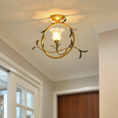 Golden Flower Entrance Ceiling Lamp Cafe Bar Dining Room Balcony Corridor Ceiling Light