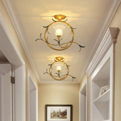 Golden Flower Entrance Ceiling Lamp Cafe Bar Dining Room Balcony Corridor Ceiling Light