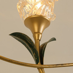 Golden Flower Entrance Ceiling Lamp Cafe Bar Dining Room Balcony Corridor Ceiling Light