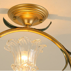 Golden Flower Entrance Ceiling Lamp Cafe Bar Dining Room Balcony Corridor Ceiling Light