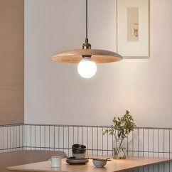28 Natural Wood Pendant Light, Suitable for Dining Room, Living Room, and Bedroom, Modern Minimalist Style oovov.com img 22