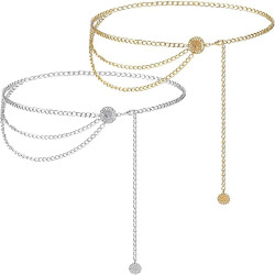 Boho Sexy Sunflower Queen Head Coin Tassel Pendant Waist Belly Belt Chain Women Summer Bikini Rave Body Jewelry Accessories