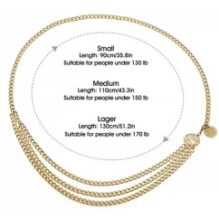 Boho Sexy Sunflower Queen Head Coin Tassel Pendant Waist Belly Belt Chain Women Summer Bikini Rave Body Jewelry Accessories