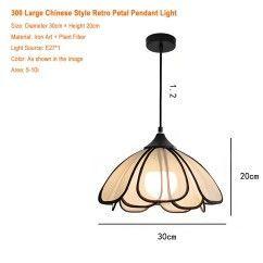 29 Petal Pendant Light, Beige, Suitable for Dining Room, Tea Room, Bar Counter, E27 Light Source oovov.com img 4