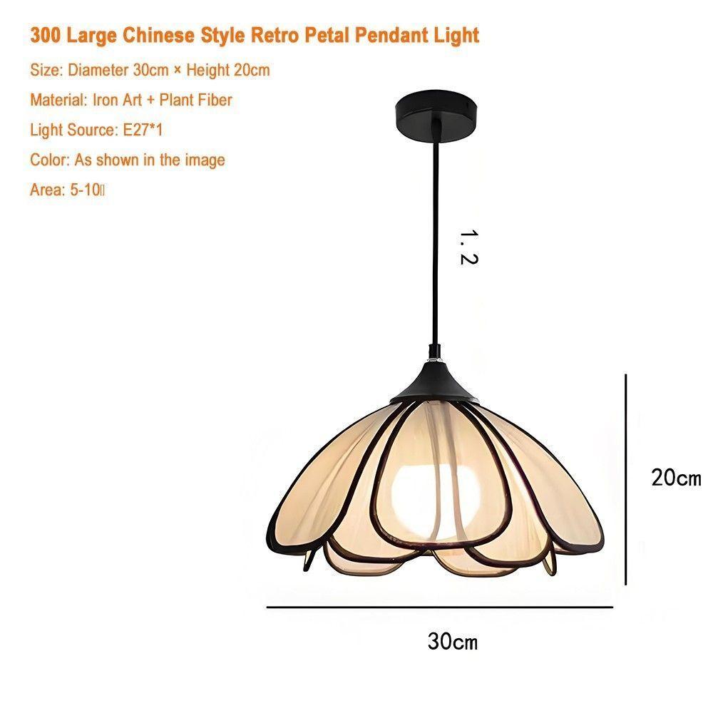 29 Petal Pendant Light, Beige, Suitable for Dining Room, Tea Room, Bar Counter, E27 Light Source oovov.com img 4