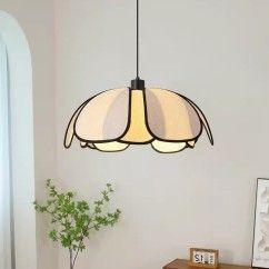 29 Petal Pendant Light, Beige, Suitable for Dining Room, Tea Room, Bar Counter, E27 Light Source oovov.com img 10